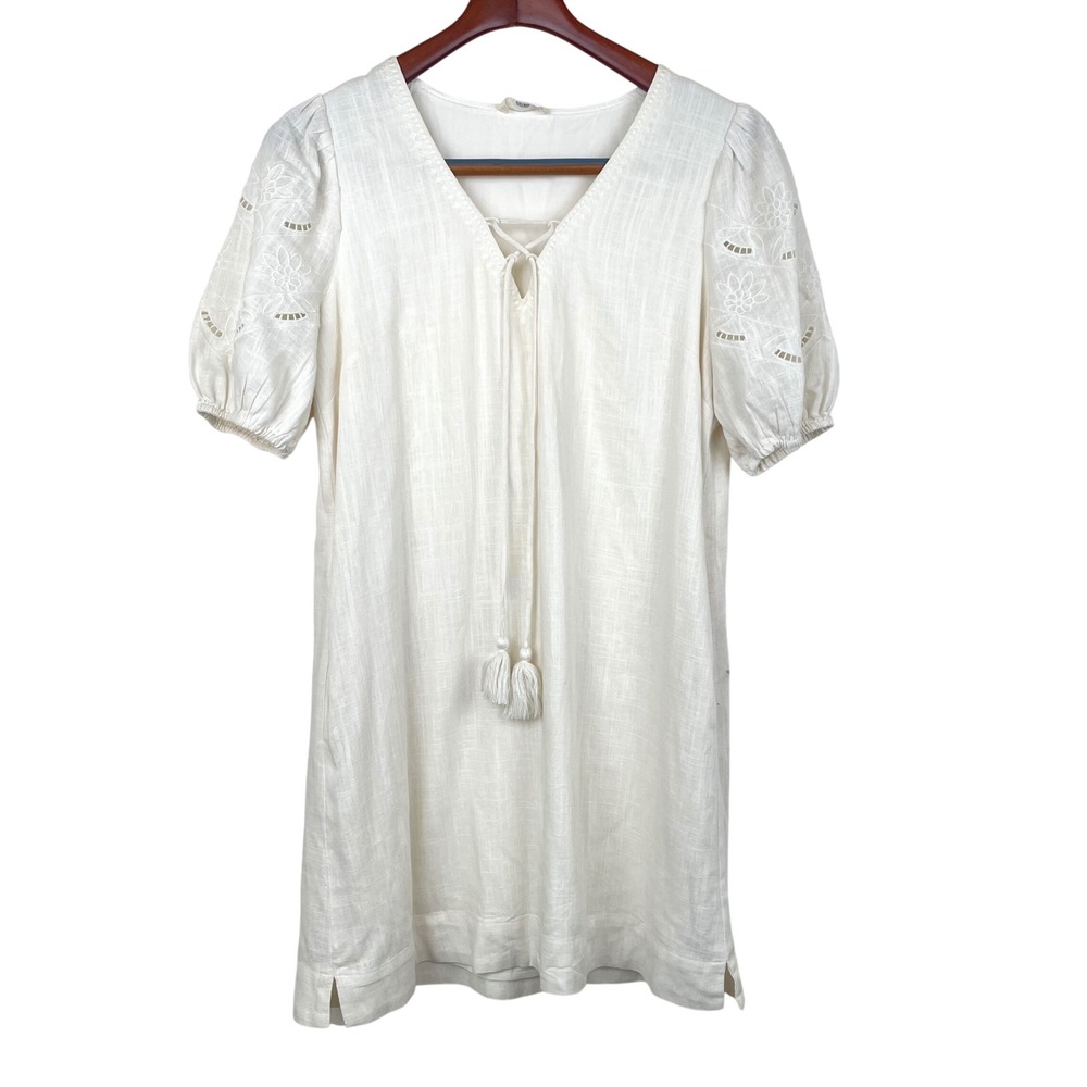 Womens Dress Sz S Linen Blend Cottage Minimalist Boho Travel Beachy Vacation